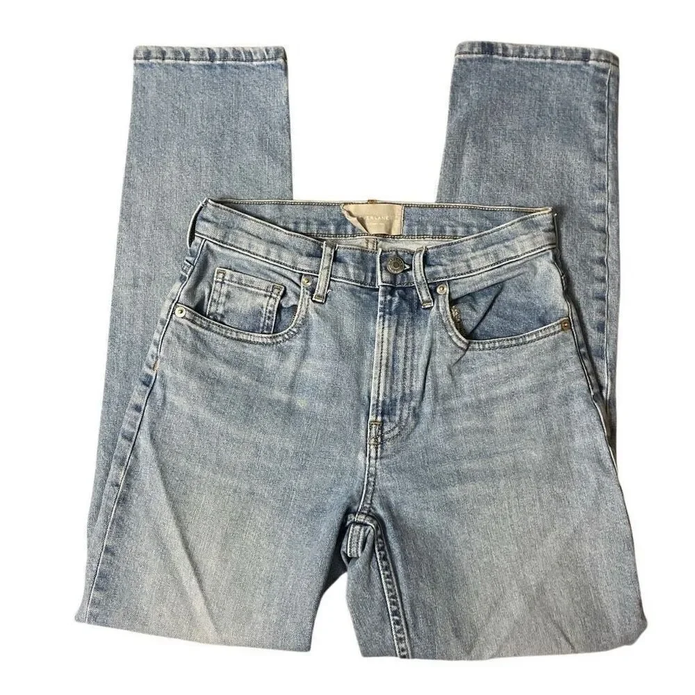 Everlane The Original Cheeky Jean  Crop Ankle Cotton High Waisted Size 23